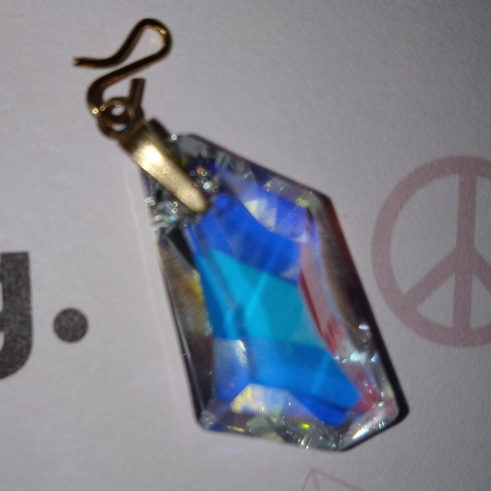 Alex and Ani Icy Blue Swarovski Crystal Charm